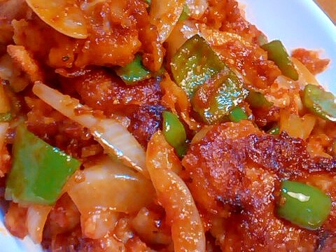 ごはんが友だち☆甘辛韓国風チキン炒め